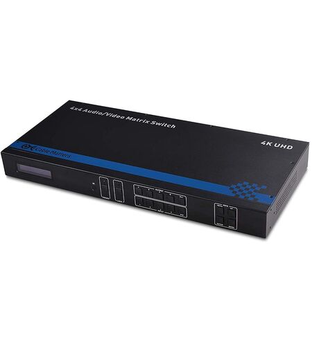 كابل مهم 4K 60 هرتز HDMI Matrix Switch 4 في 4 خارج مع RS-232 وTCP/IP تكوين الوصول عن بعد - يدعم 18 جيجابت في الثانية HDMI 2.0، النطاق الديناميكي العالي HDR، HDCP 2.2، 24 بت RGB، YCBCR 4:4:4 in Saudi Arabia
