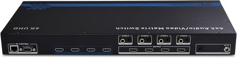 كابل مهم 4K 60 هرتز HDMI Matrix Switch 4 في 4 خارج مع RS-232 وTCP/IP تكوين الوصول عن بعد - يدعم 18 جيجابت في الثانية HDMI 2.0، النطاق الديناميكي العالي HDR، HDCP 2.2، 24 بت RGB، YCBCR 4:4:4 in Saudi Arabia