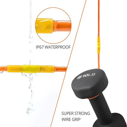 Wirefy 180 PCS Heat Shrink Butt Connectors Kit - Marine Grade Wire Butt Splice Connectors - Electrical, Waterproof - 22-10 AWG | Heat Shrink Wire Connectors Kit | Wire Connectors Heat Shrink in Saudi Arabia