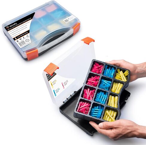 Wirefy 180 PCS Heat Shrink Butt Connectors Kit - Marine Grade Wire Butt Splice Connectors - Electrical, Waterproof - 22-10 AWG | Heat Shrink Wire Connectors Kit | Wire Connectors Heat Shrink in Saudi Arabia