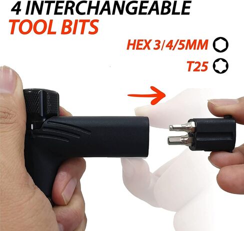 مفتاح عزم دوران الدراجة قابل للتعديل من سكويكي - قرص 4، 5، 6 نانومتر، يتضمن 3، 4، 5 مم سداسية وT 25، أداة دراجة عالية الجودة لدراجات الطرق والجبال، إصلاح وصيانة in Kuwait