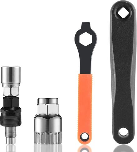 Chumia 4 Pcs Bike Crank Removal Tool Including 1 Pc Bike Crank Extractor 1 Pc Bottom Bracket Remover 1 Pc 16mm Spanner 1 Pc Crank Arm Left Bike Repair Tool Kit for MTB Mountain Bike Road Bike in Saudi Arabia