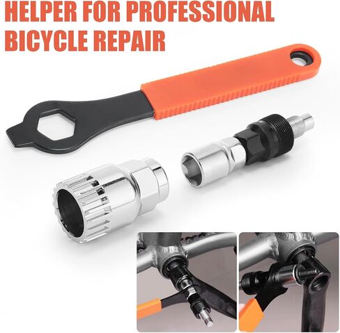 Chumia 4 Pcs Bike Crank Removal Tool Including 1 Pc Bike Crank Extractor 1 Pc Bottom Bracket Remover 1 Pc 16mm Spanner 1 Pc Crank Arm Left Bike Repair Tool Kit for MTB Mountain Bike Road Bike in Saudi Arabia
