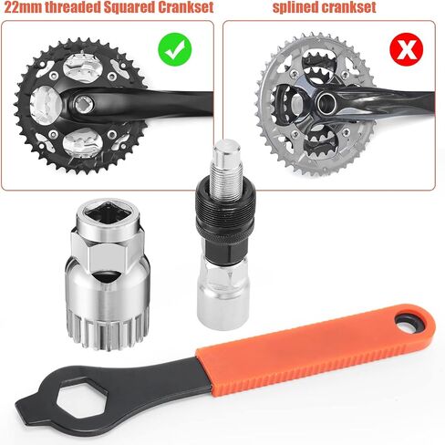 Chumia 4 Pcs Bike Crank Removal Tool Including 1 Pc Bike Crank Extractor 1 Pc Bottom Bracket Remover 1 Pc 16mm Spanner 1 Pc Crank Arm Left Bike Repair Tool Kit for MTB Mountain Bike Road Bike in Saudi Arabia