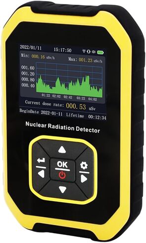 كاشف الإشعاع النووي عداد جيجر، مقياس جرعات الإشعاع المحمول مع شاشة LCD ملونة، 3 أنواع إنذار وأشعة بيتا جاما السينية، 5 وحدات جرعة مبدلة، مقياس إشعاع قابل لإعادة الشحن، عداد جيجر in Kuwait
