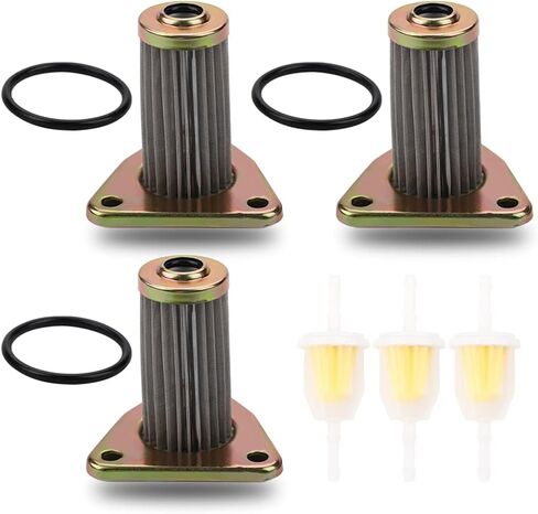 26591G01 Oil Filter Replacement for EZGO TXT Medalist 4 Cycle 295cc 350cc Golf Cart 1991-2008 with 72084-G01 Fuel Filter O-Ring Kit (Pack of 3) in Saudi Arabia