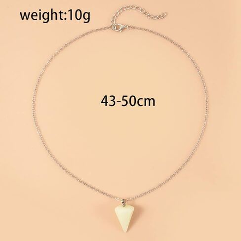 Glow in The Dark Crystal Pendant Necklace, Luminous Hexagonal Moonstone Necklace, Fluorescent Stone Necklace, Glowing Gemstone Cross Crystal Charms for Necklace (Circular) in Kuwait