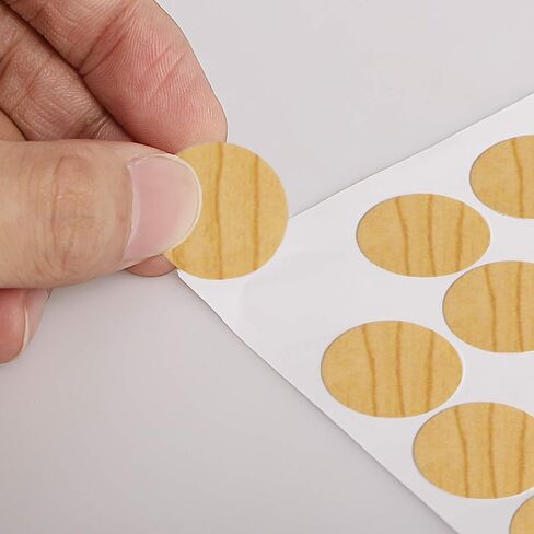 Aopin Screw Hole Stickers PVC Covers Self Adhesive, 21mm Decorative Stickers Screws Covers Caps Great for Wooden Furniture Wardrobe Cabinet Shelf Desk Plate 2 Sheet, PC-283 Light Maple in Saudi Arabia