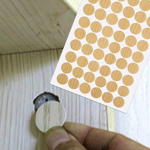 Aopin Screw Hole Stickers PVC Covers Self Adhesive, 21mm Decorative Stickers Screws Covers Caps Great for Wooden Furniture Wardrobe Cabinet Shelf Desk Plate 2 Sheet, PC-283 Light Maple in Saudi Arabia