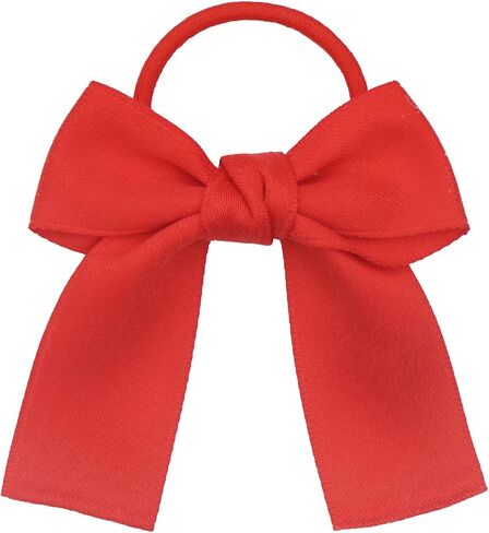 Baby Girl Toddlers Hair Bows Elastic Hair Tie Accessories Girls Teens Kids Bow Ponytail Holder Rubber Hair Bands - Set of 2 (Pink) in Saudi Arabia