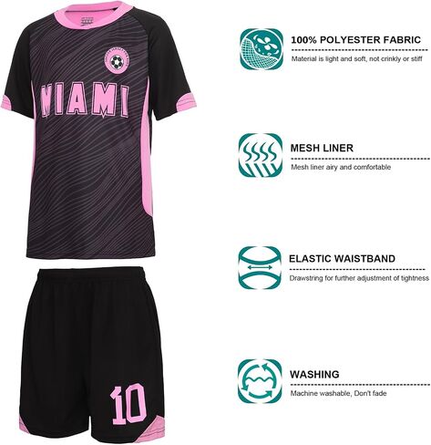 Soccer Jerseys for Kids Boys Girls Youth for Sport Football Training Uniform Soccer Fans Shirt Gift Kit Set in Saudi Arabia