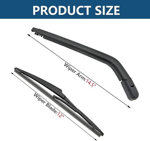 Rear Windshield Wipers Blade Arm Set for Scion XB 2008-2015,Toyota Yaris 2007-2014 Back Glass Wiper Arm Blade Replacements All Seasons Fit, Replacement OE: 85241-12130, 85242-52040 in Saudi Arabia