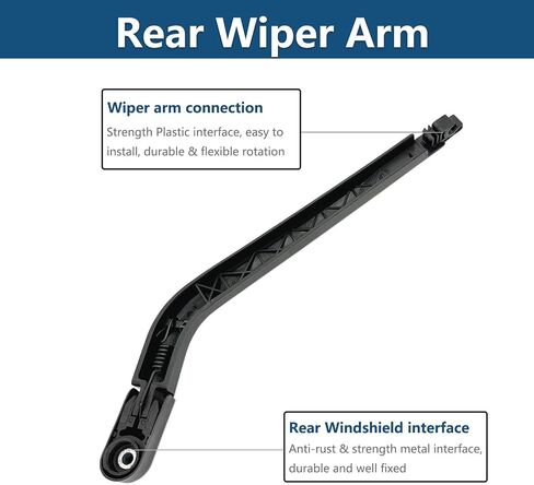 Rear Windshield Wipers Blade Arm Set for Scion XB 2008-2015,Toyota Yaris 2007-2014 Back Glass Wiper Arm Blade Replacements All Seasons Fit, Replacement OE: 85241-12130, 85242-52040 in Saudi Arabia