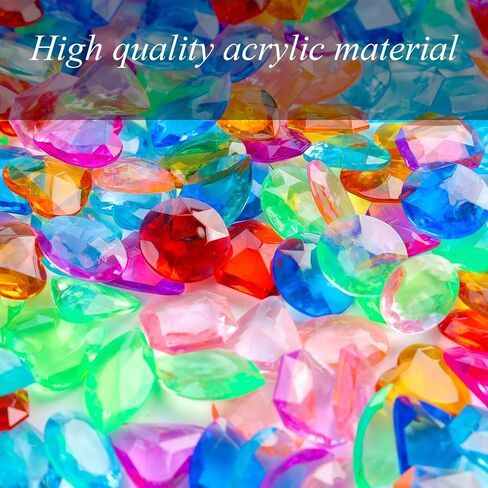 DomeStar 1LB Diving Gem Pool Toys, 120-125PCS Kids Diving Toys Marine Animal Underwater Acrylic Gemstones Set for Kids Swimming Pool Party Favors in Saudi Arabia