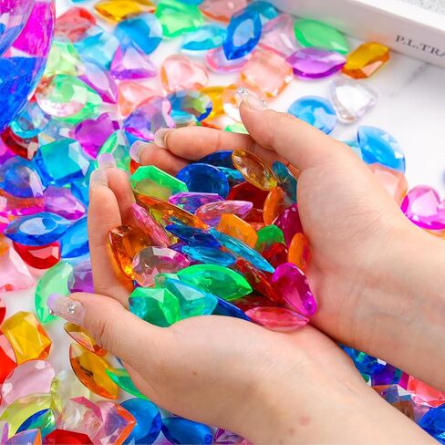 DomeStar 1LB Diving Gem Pool Toys, 120-125PCS Kids Diving Toys Marine Animal Underwater Acrylic Gemstones Set for Kids Swimming Pool Party Favors in Saudi Arabia
