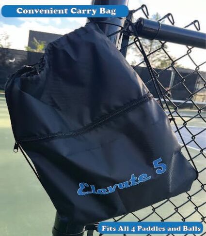 Elevate 5 Pickleball Paddles Set of 4 Includes: 4 Premium Wood Paddles 2 Indoor & 2 Outdoor PIckleballs, Pickleball Bag, Fresh Pickle Ball Paddle Racket Design, Great Pickleball Set for Beginner in Saudi Arabia