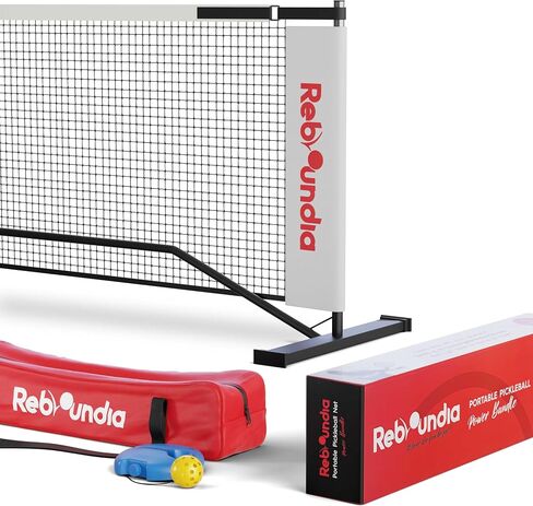 Pickleball Net Portable Outdoor, 22 Foot Official Regulation Size Pickle Ball Net System with Carrying Bag and Bonus Solo Practice Rebounder in Saudi Arabia