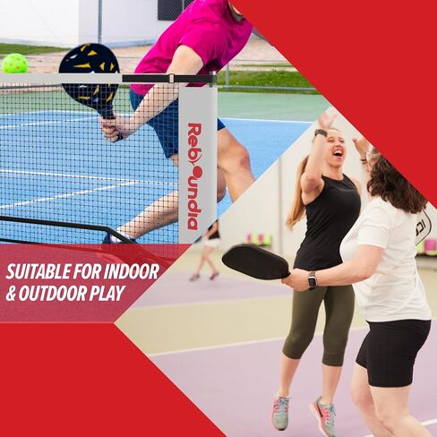 Pickleball Net Portable Outdoor, 22 Foot Official Regulation Size Pickle Ball Net System with Carrying Bag and Bonus Solo Practice Rebounder in Saudi Arabia