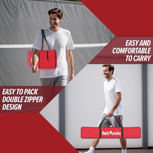 Pickleball Net Portable Outdoor, 22 Foot Official Regulation Size Pickle Ball Net System with Carrying Bag and Bonus Solo Practice Rebounder in Saudi Arabia