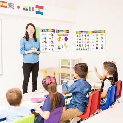 ceiba tree 12 English Phonics Language Posters Kindergarten Preschool Arts Skills Learning Poster for Kids Classroom Decorations Home School Supply in Saudi Arabia