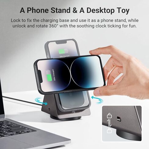 قاعدة شحن PITAKA 3 في 1، قاعدة شحن Apple لأجهزة iPhone 15/14/13/12، وAir Pods Pro/3/2، وساعة Apple مع حزمة بطارية Magsafe المحمولة [MagEZ Slider 2] in Kuwait