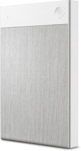 Seagate Backup Plus Ultra Touch، 1 تيرابايت، USB-C + USB 3.0 قرص صلب خارجي محمول، أبيض، خطة تصوير Adobe Creative Cloud لمدة 4 أشهر وخدمات إنقاذ لمدة عامين (STHH1000402) in Saudi Arabia