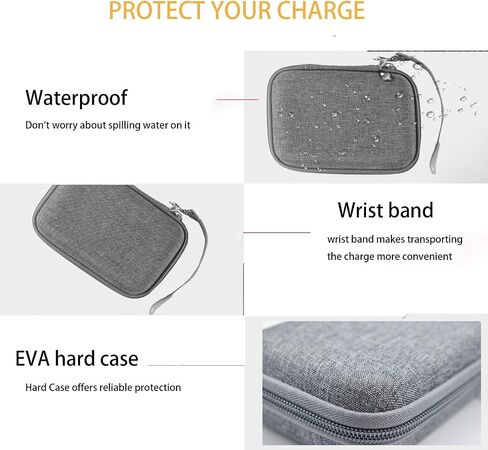 Case for Anker MagGo 3-in-1 Charging Station.Foldable Magnetic Charging Station Storage Holder Bag for Apple Watch USB-C Charger Cable and Adapter Grey in Saudi Arabia