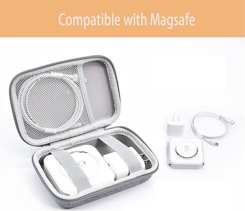 Case for Anker MagGo 3-in-1 Charging Station.Foldable Magnetic Charging Station Storage Holder Bag for Apple Watch USB-C Charger Cable and Adapter Grey in Saudi Arabia