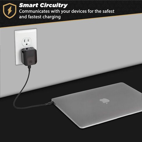 Scosche HPDC20-SP Fast Charger PowerVolt 20W Mini Cube USB-C, Wall Adapter for Phone, 4X Faster Power Charge, Portable Outlet Plug, Black in Saudi Arabia
