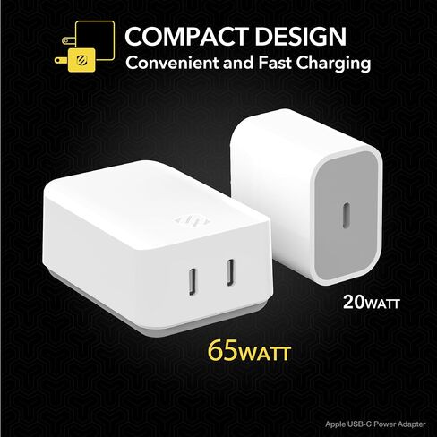 Scosche HPDC20-SP Fast Charger PowerVolt 20W Mini Cube USB-C, Wall Adapter for Phone, 4X Faster Power Charge, Portable Outlet Plug, Black in Saudi Arabia