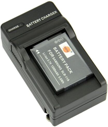 استبدال DSTE لبطارية 2X SLB-11A + محول شاحن سيارة DC23 متوافق مع Samsung WB650 WB700 WB1000 WB2000 CL65 CL80 EX1 HZ35W HZ50W ST1000 ST5000 ST5500 TL350 TL500 in Saudi Arabia
