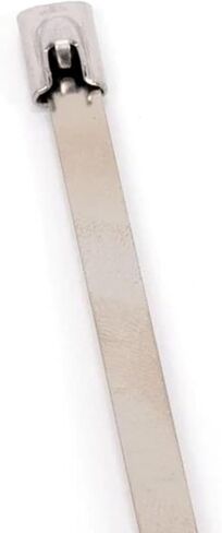 Ultima UT-56822-2 روابط كابلات من الفولاذ المقاوم للصدأ ذاتية القفل، منظم متعدد الأغراض لتجميع وتأمين أسلاك الكابلات أو الأسلاك، 3/16 بوصة × 8 بوصة، 50 قطعة in Kuwait