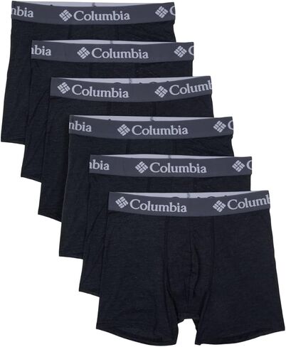 Columbia Men's Polyester Spandex Boxer Brief 6 Pack Underwear in Saudi Arabia