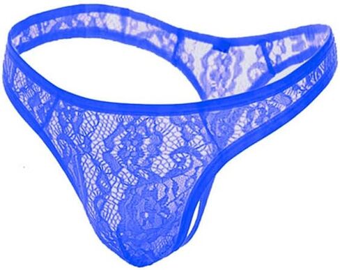 Men's Lace Thong Transparent Gstring Sexy Printing 1 Pack in Saudi Arabia