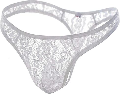 Men's Lace Thong Transparent Gstring Sexy Printing 1 Pack in Saudi Arabia