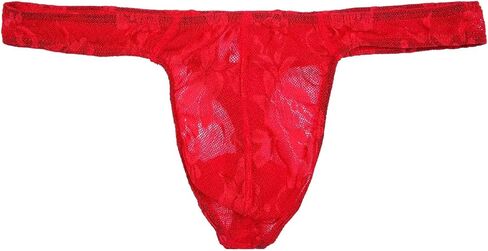 Men's Lace Thong Transparent Gstring Sexy Printing 1 Pack in Saudi Arabia