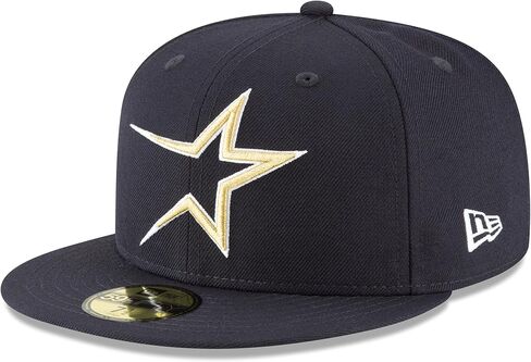 New Era MLB 59FIFTY Cooperstown Authentic Collection Fitted On Field Game Cap Hat (7 3/8, Houston Astros Navy Cooperstown) in Saudi Arabia