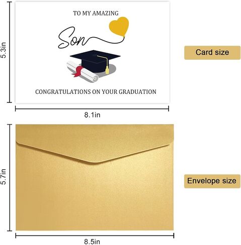 Graduation Card for Him Her, Congratulations Card for New Graduate, Sweet Grad Card, All The Best Wishes for You in Saudi Arabia