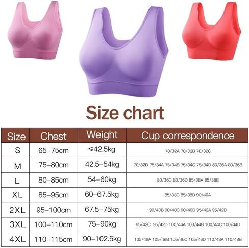 Sports Bras for Women High Support Women's Yoga Bras High Impact Plus Size Large Bust Back Perspiration Breathable in Saudi Arabia