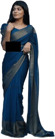 Women's Chiffon Ready To Wear one Minute Saree With Unstitched Blouse Piece in Saudi Arabia