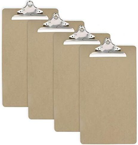 Emraw Legal Size Wood Clipboards (16.5 x 8.5) Flat Hanging Hardboard Set with Sturdy Clip for School, Office, Work, Home, Hospital - 1 Pack in Saudi Arabia