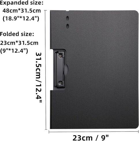 A4 Clipboard with Cover, 2 Pack Foldable Clipboards Folder Document Organiser for Business, Office, Nursing, Restaurant - Blue in Kuwait