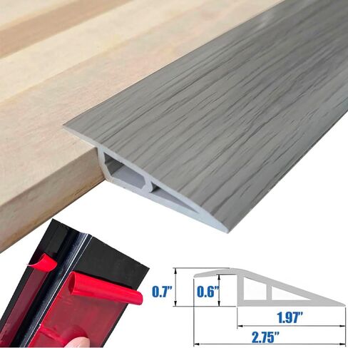 Floor-Transition-Strip Door-Threshold-Ramp 36 inch, Threshold 1/2'' ~ 3/5'', Thresholds Ramps for Doorways, Vinyl-Transition-Strip for Door/Floor (Black, 36 in) in Saudi Arabia