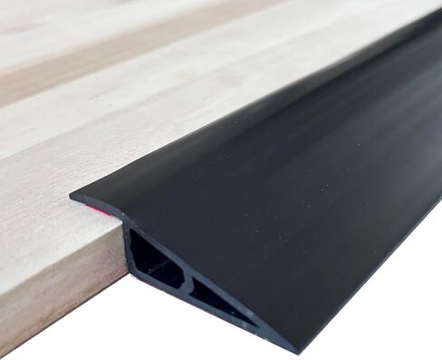 Floor-Transition-Strip Door-Threshold-Ramp 36 inch, Threshold 1/2'' ~ 3/5'', Thresholds Ramps for Doorways, Vinyl-Transition-Strip for Door/Floor (Black, 36 in) in Saudi Arabia