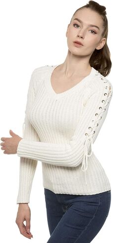 AmélieBoutik سترة نسائية من القطن برقبة على شكل حرف V ورباط على الكتف in Kuwait