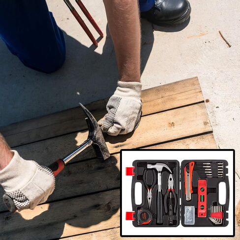Household Hand Tools - 9-Piece Tool Set Includes Adjustable Wrench, Screwdriver, Pliers, and More - Tool Kit for the Home, Office, and Car by Stalwart in Saudi Arabia