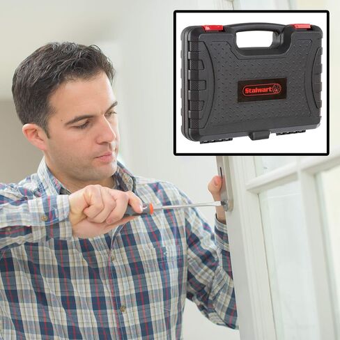 Household Hand Tools - 9-Piece Tool Set Includes Adjustable Wrench, Screwdriver, Pliers, and More - Tool Kit for the Home, Office, and Car by Stalwart in Saudi Arabia