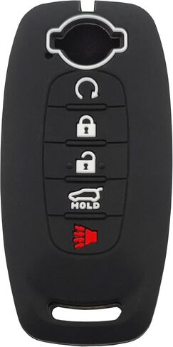 Silicone Protector Key Fob Cover Case fit for 2023 2024 Nissan Pathfinder Rogue Kicks Keyless Entry Key Fob (Black2) in Saudi Arabia