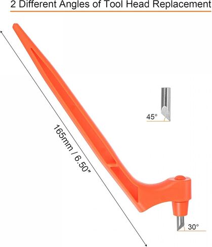 uxcell Craft Cutting Tools, 360 Degree Rotating Blades Stainless Steel Cutter with 30 45 Degree Blade for DIY Crafts Stencils Scrapbooks, Orange in Saudi Arabia