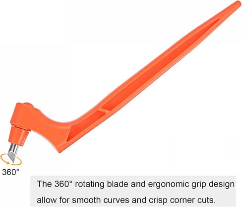 uxcell Craft Cutting Tools, 360 Degree Rotating Blades Stainless Steel Cutter with 30 45 Degree Blade for DIY Crafts Stencils Scrapbooks, Orange in Saudi Arabia